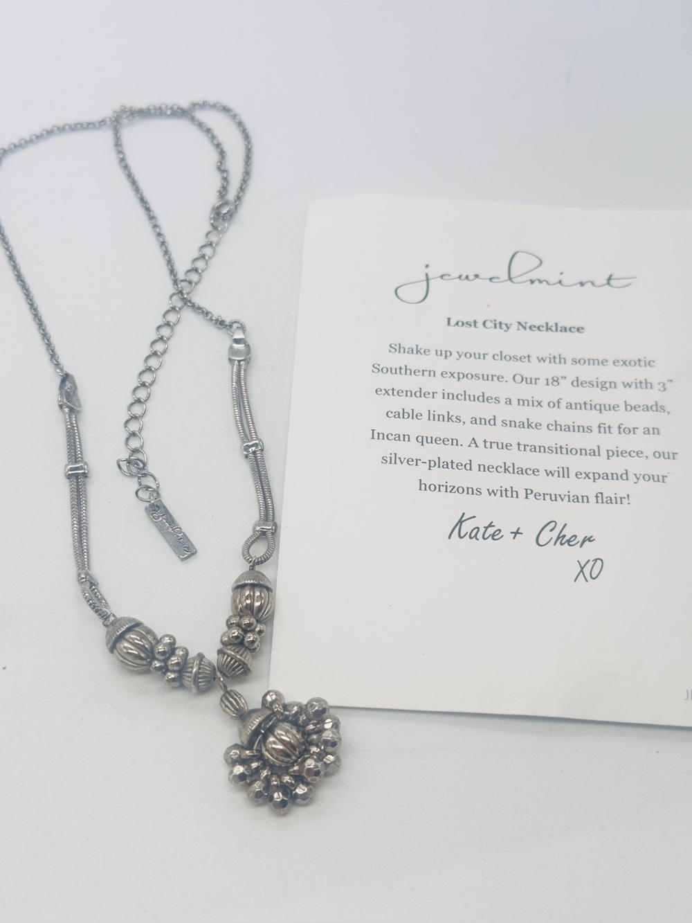Jewelmint Lost City Necklace Beaded Flower Incan Inspired Delicate